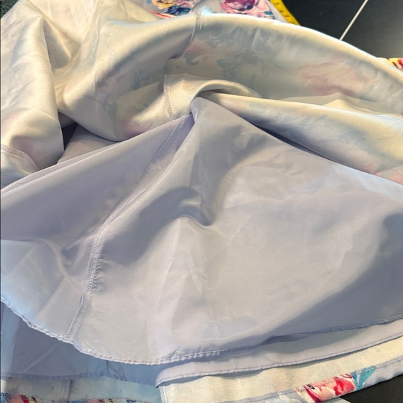 Alex Evenings 8139050 Short Printed Cocktail A Line Dress in Lilac Multi size 4 - Picture 10 of 11